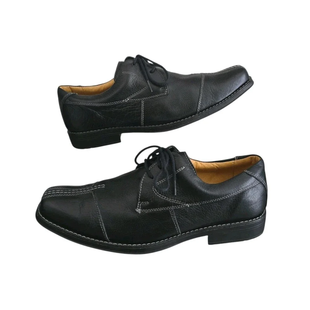 Sandro Moscoloni Shoes Mens Size 10 Black Leather Lace Up Oxfords
